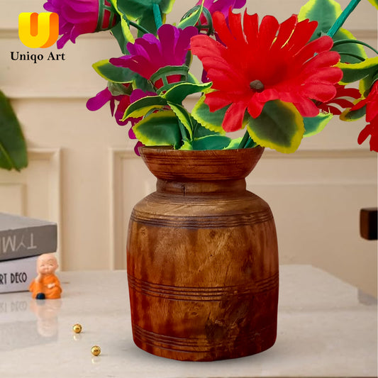 Vintage Himachal Wooden Flower Pot