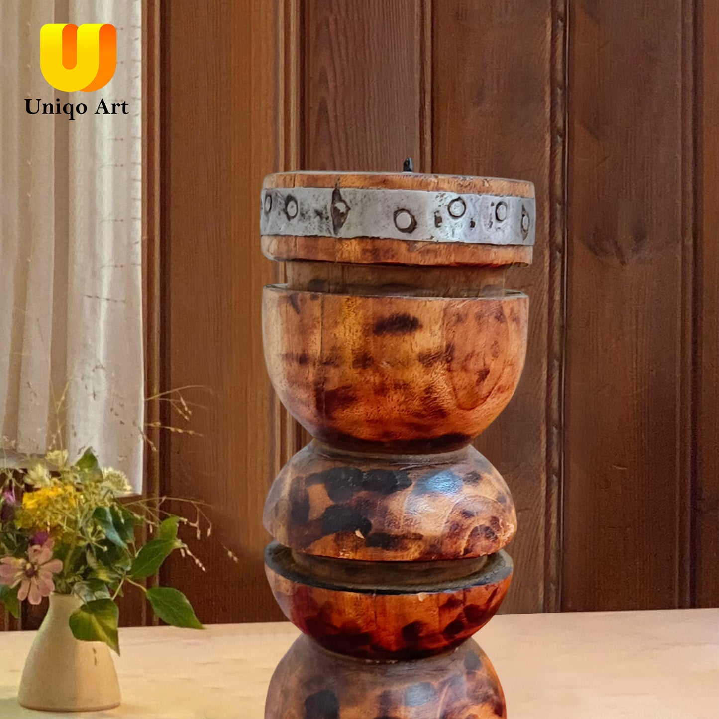 Wooden Candle Holders- Candle Stick Holder Handmade Holder Gifts - Set of 2 - Home Decorations.