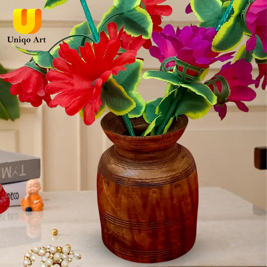 Vintage Himachal Wooden Flower Pot