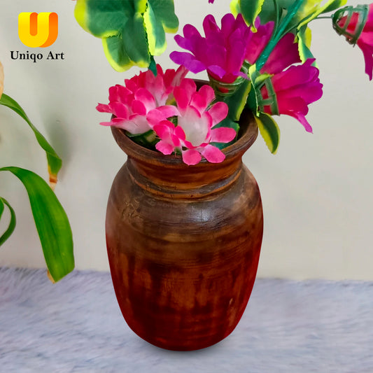 Uniqo Art Antique Wooden Planter – Timeless Elegance for Home & Office