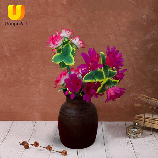 Vintage Wooden Jug Pot – Handcrafted Teak Décor Vase