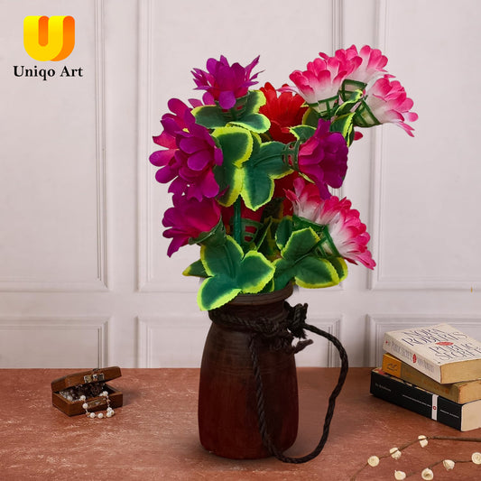 Handcrafted Vintage Wooden Jug Pot – Early 1900s Nepali Décor Vase