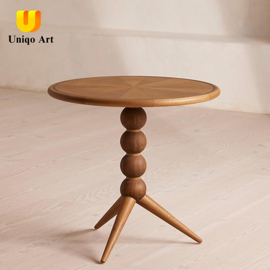 Modern Sculptural Solid Wood Dining Table – Artistic Statement Piece