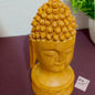 Art Deco Wooden Buddha Head Figurine – Perfect for Mandir & Office Spaces