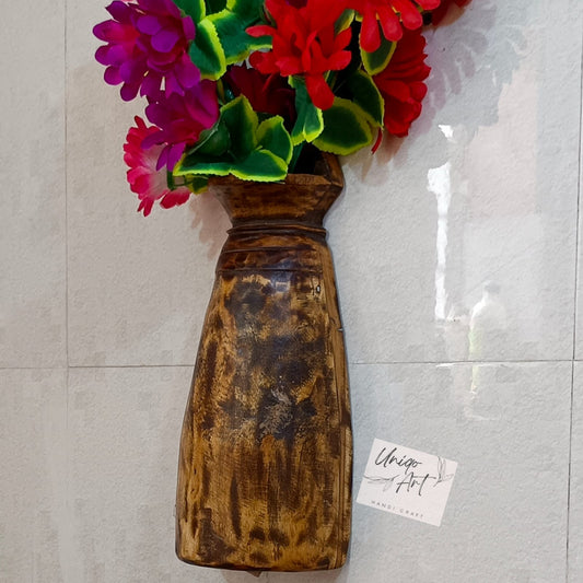 Handmade Wooden Wall Hanging Flower Pot