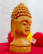 Art Deco Wooden Buddha Head Figurine – Perfect for Mandir & Office Spaces
